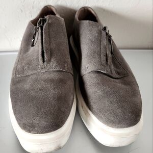 Linea Paola Felicia Wedge Sneaker size 6.5medium gray white